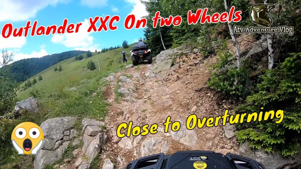 Atv Adventure - Beautiful Mountain Descent / Outlander XXC On two Wheels - Close to Overturning